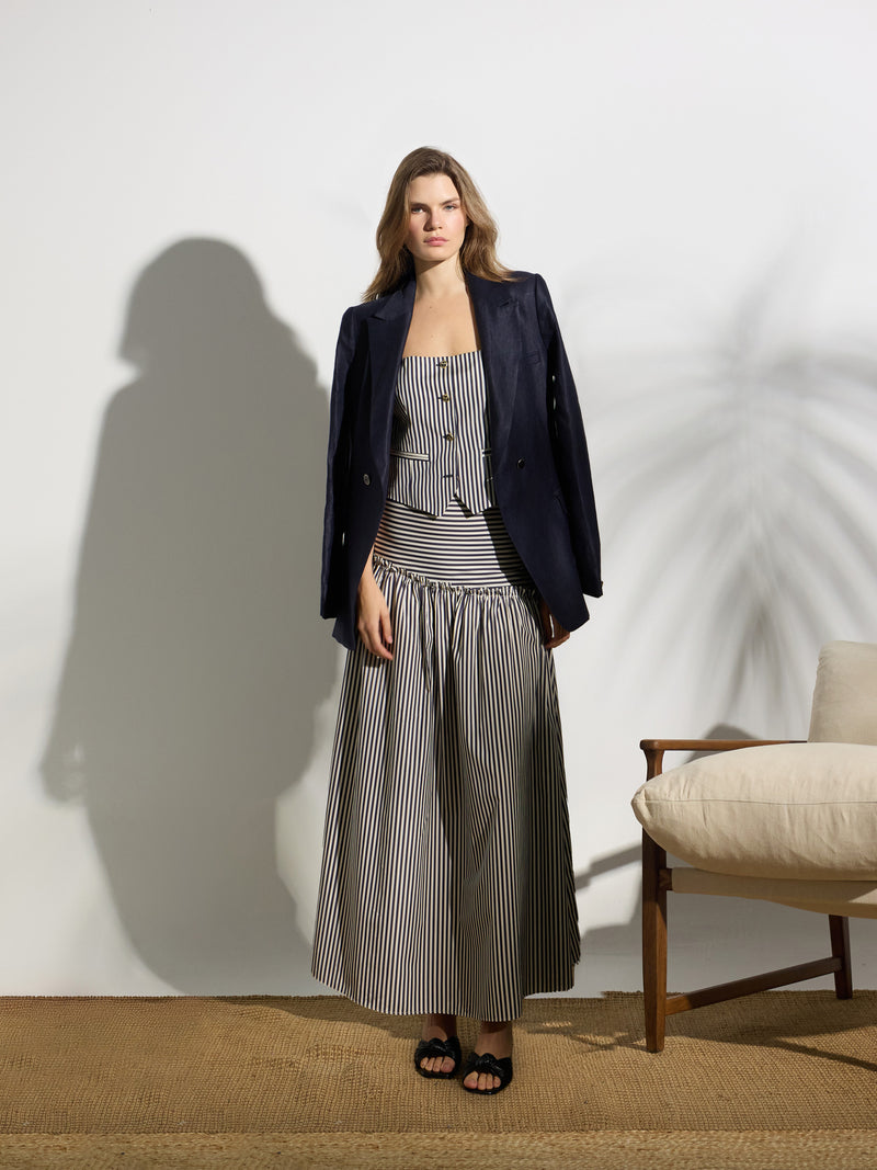 Unique navy blue blazer