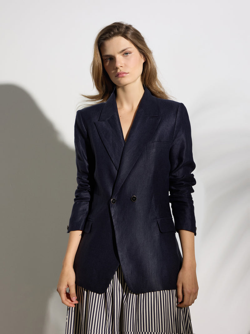 Unique navy blue blazer