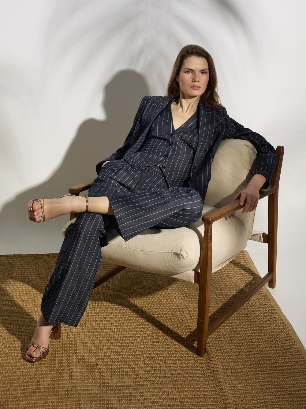 rayures grises uniques blazer