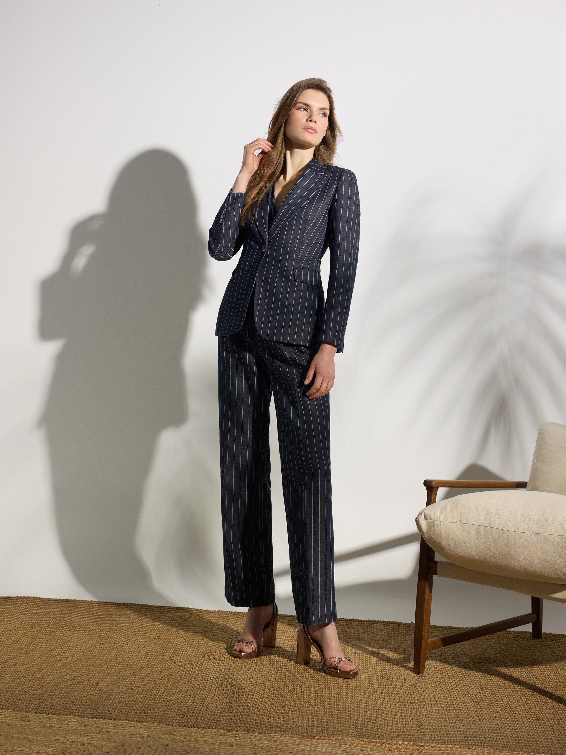 rayures grises uniques blazer