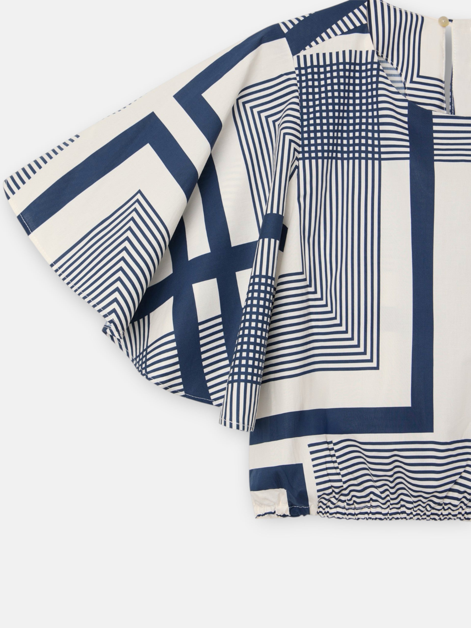 Unique blue print blouse