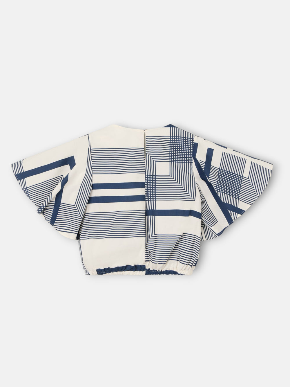 Blouse imprimée bleue unique