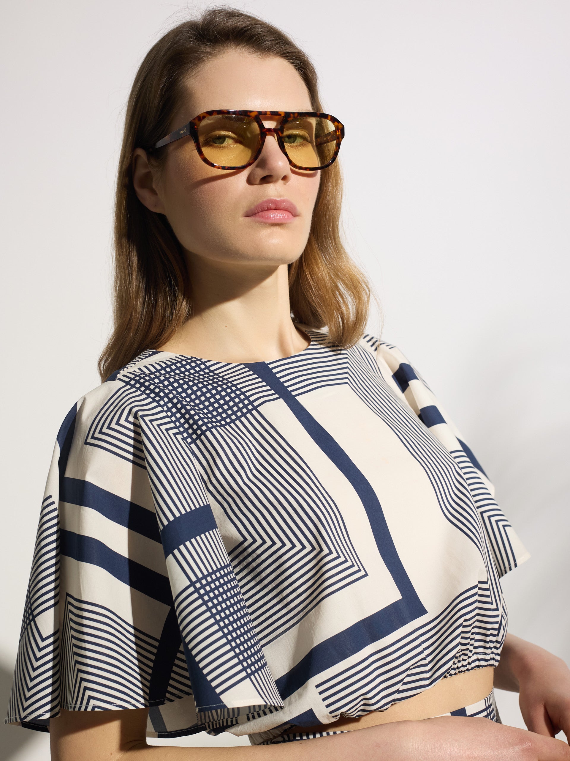 Unique blue print blouse