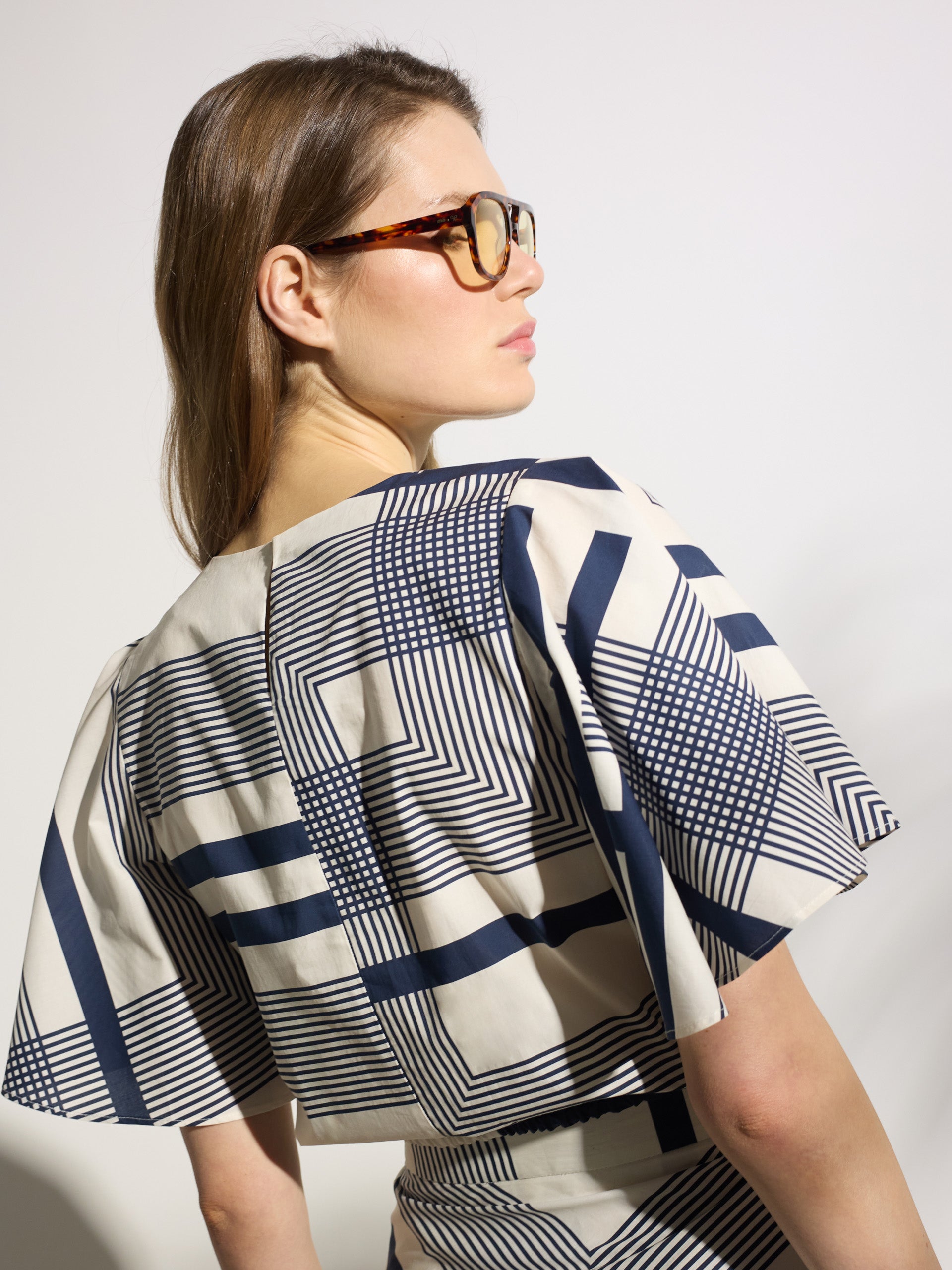 Unique blue print blouse