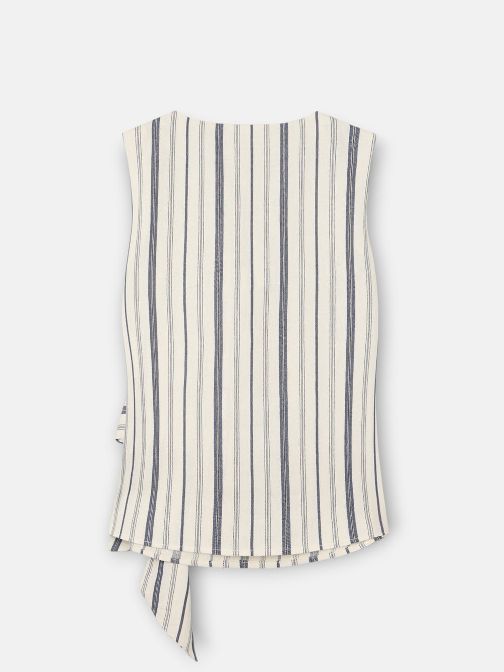 Haut à rayures uniques bleues et beiges