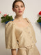 Event collection beige lantern sleeve blouse