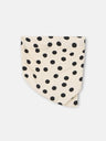 Top palavra de honra com bolinhas branco e preto