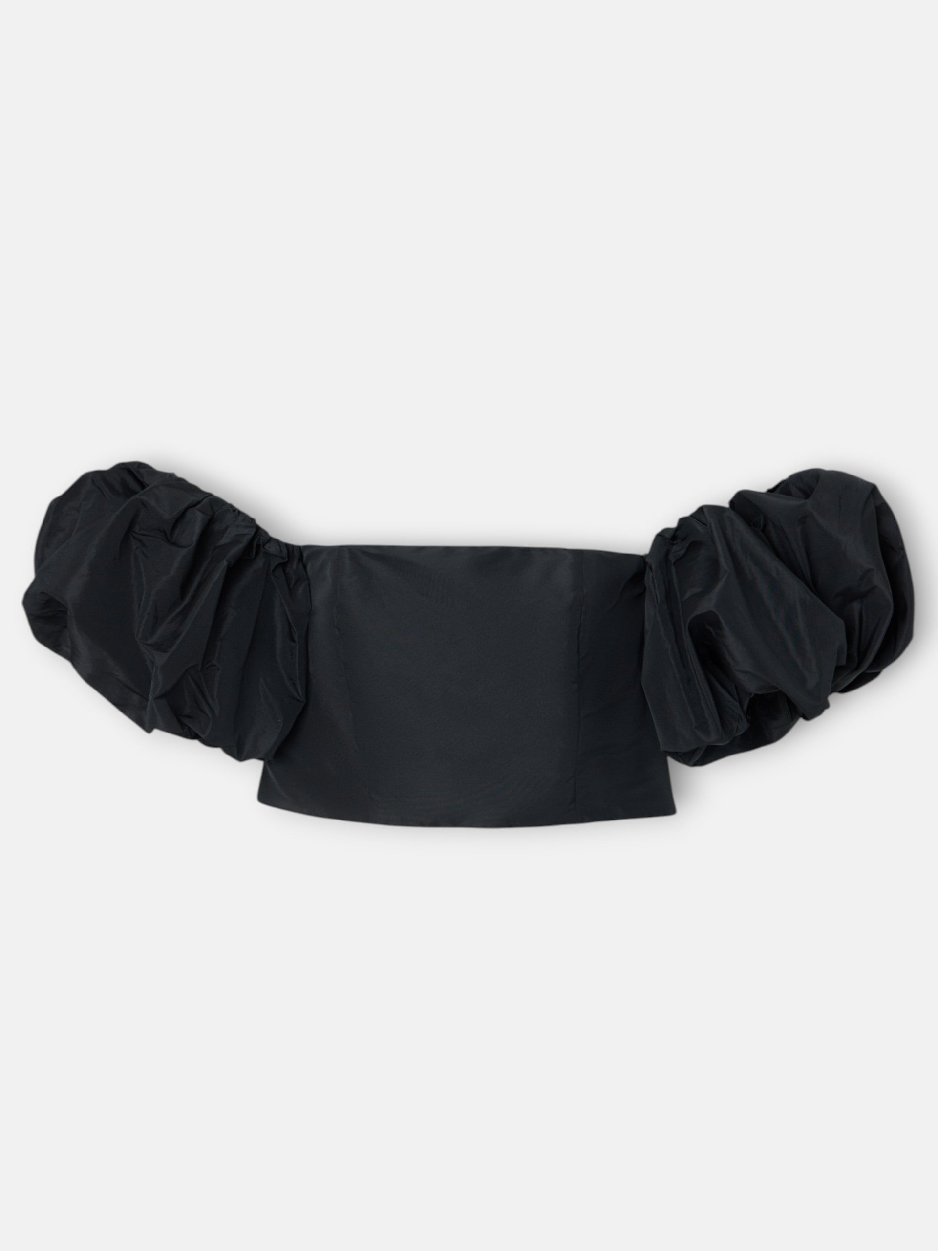 CaprilexSilbon black taffeta top