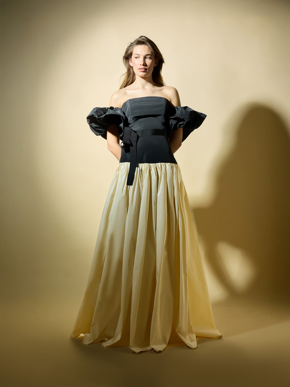 Top CaprilexSilbon tafeta negra