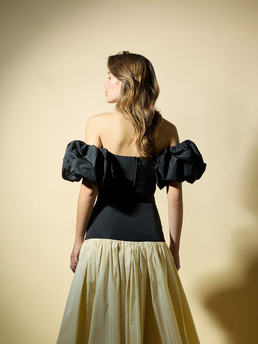 Top CaprilexSilbon tafeta negra