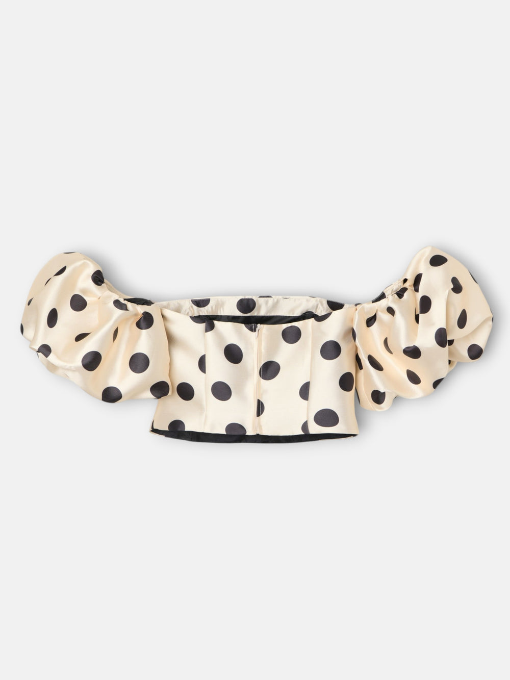 Top CaprilexSilbon mikado vainilla y negro