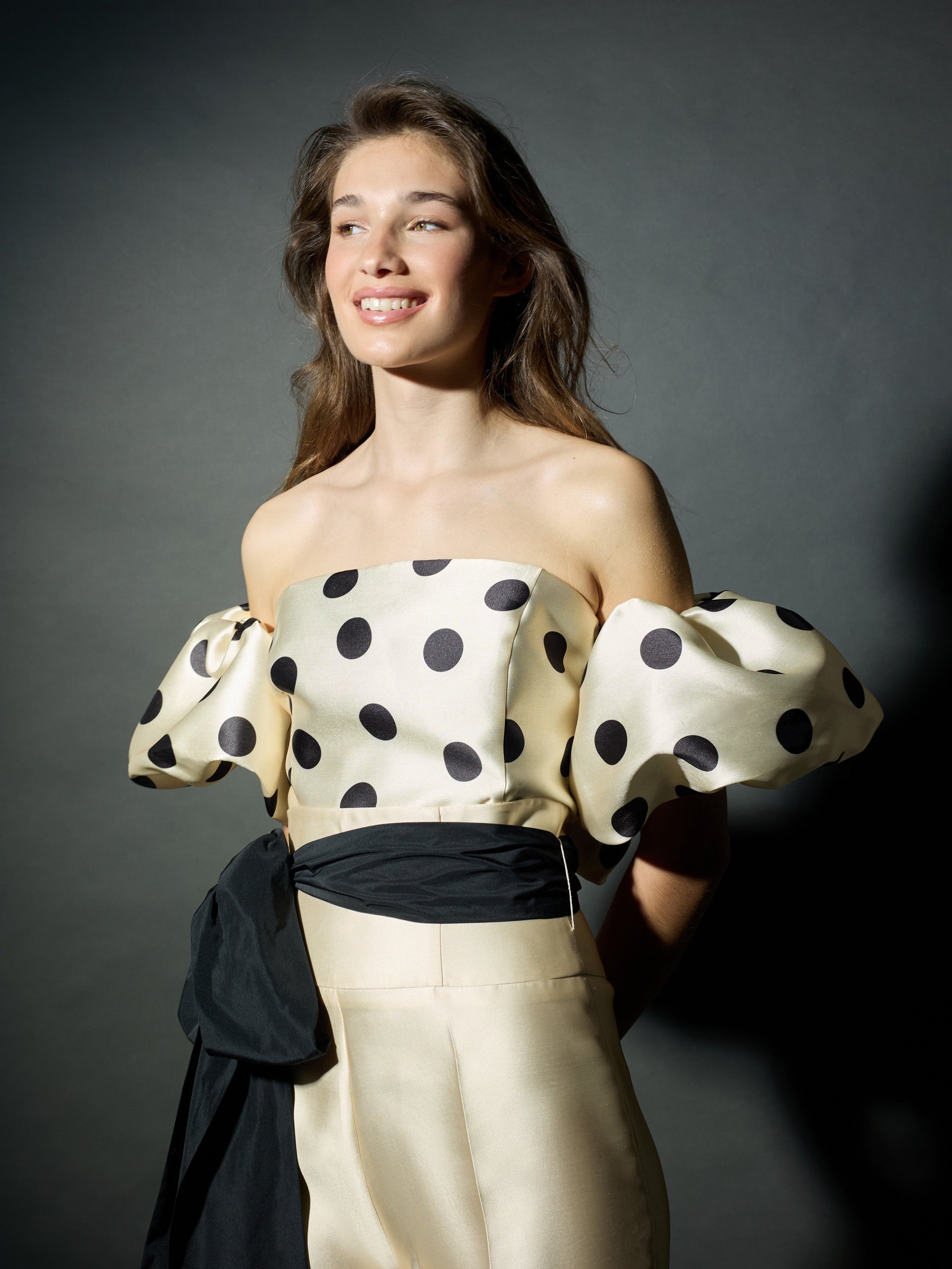 CaprilexSilbon mikado vanilla and black top