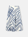 Unique blue print midi skirt