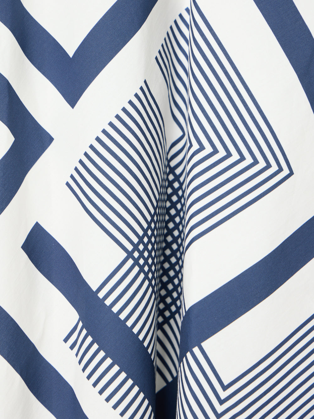 Jupe midi imprimée bleue unique