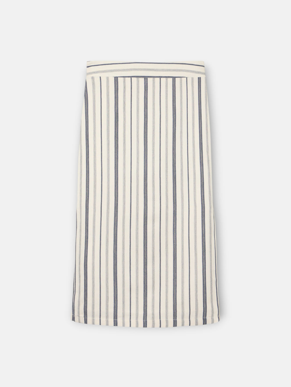Jupe midi rayée bleue et beige unique
