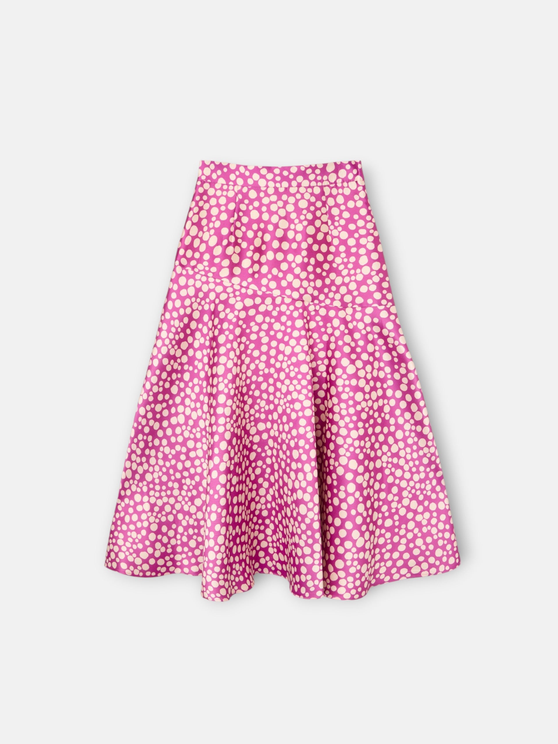 Falda event collection midi estampado morado