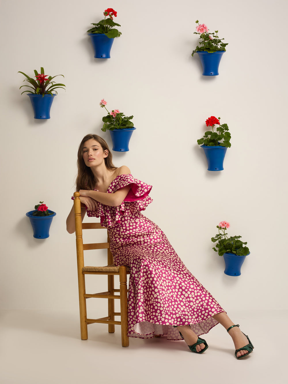 Purple Print Midi Skirt from Event Collection