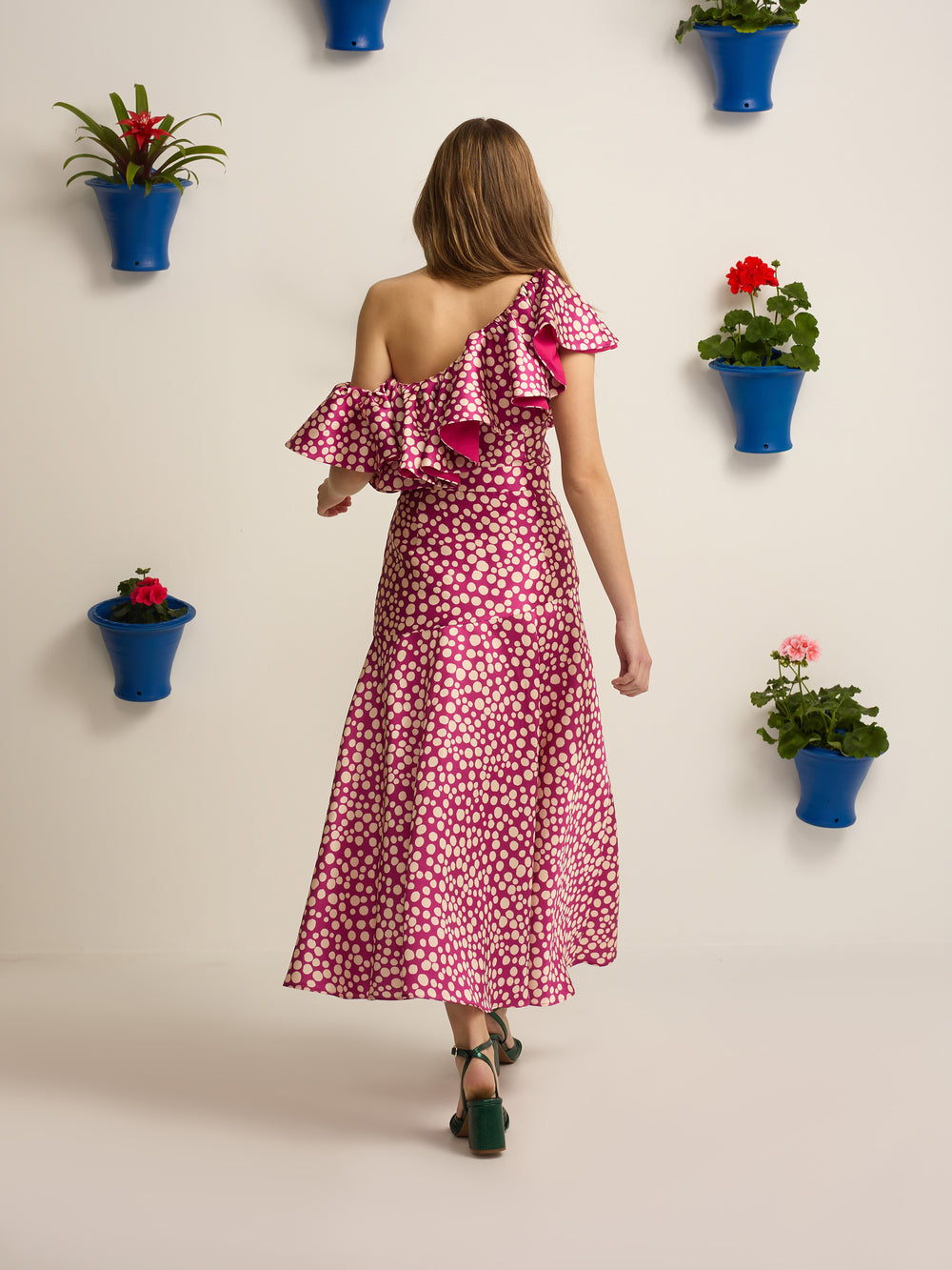 Purple Print Midi Skirt from Event Collection