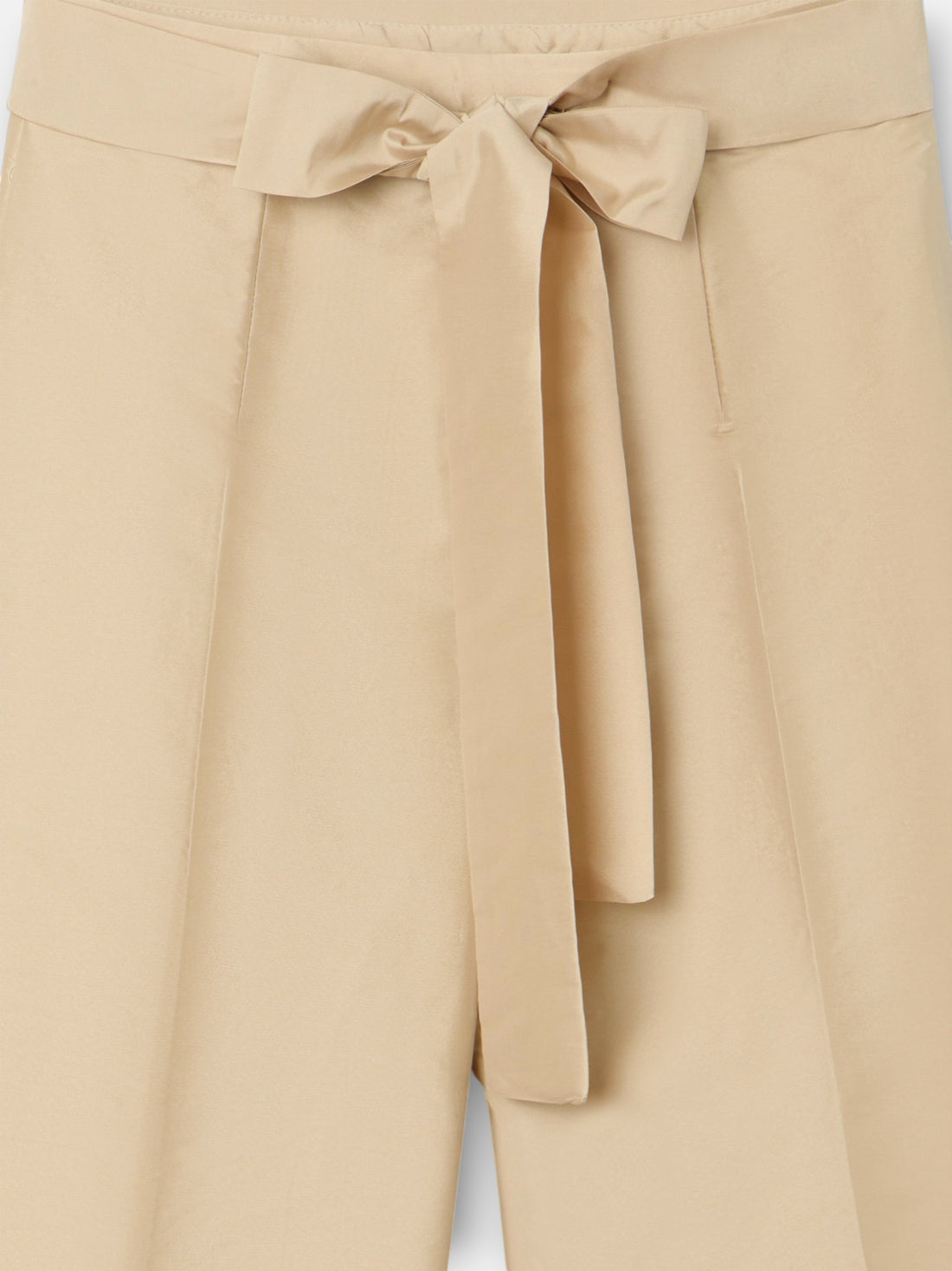 Beige taffeta event collection trousers