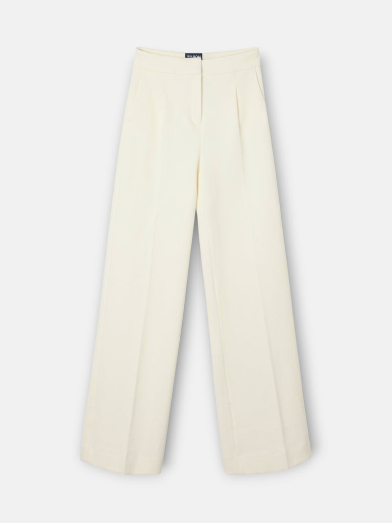 Unique palazzo trousers in raw color