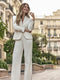 Unique palazzo trousers in ecru