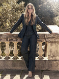 Unique pinstripe grey trousers