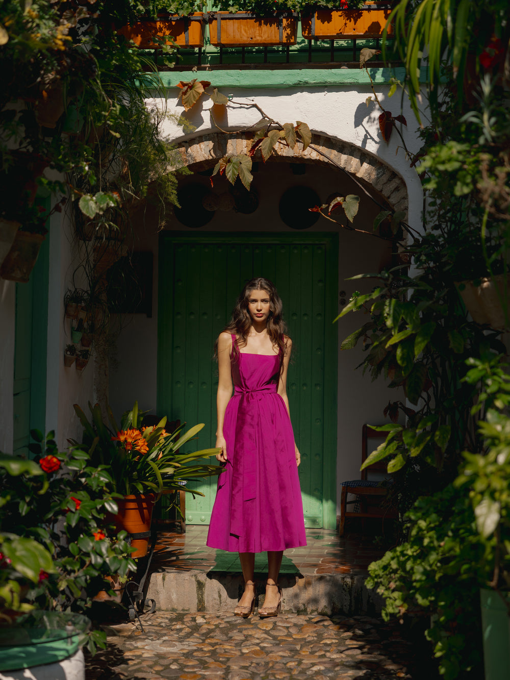 Vestido event colecction tafeta morado