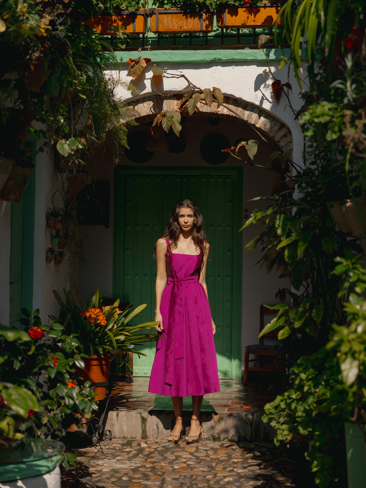 Vestido coleção de eventos tafetá roxo