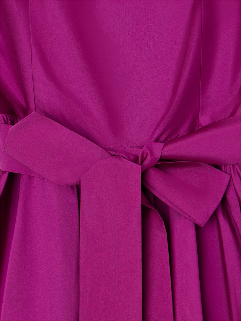 Vestido coleção de eventos tafetá roxo