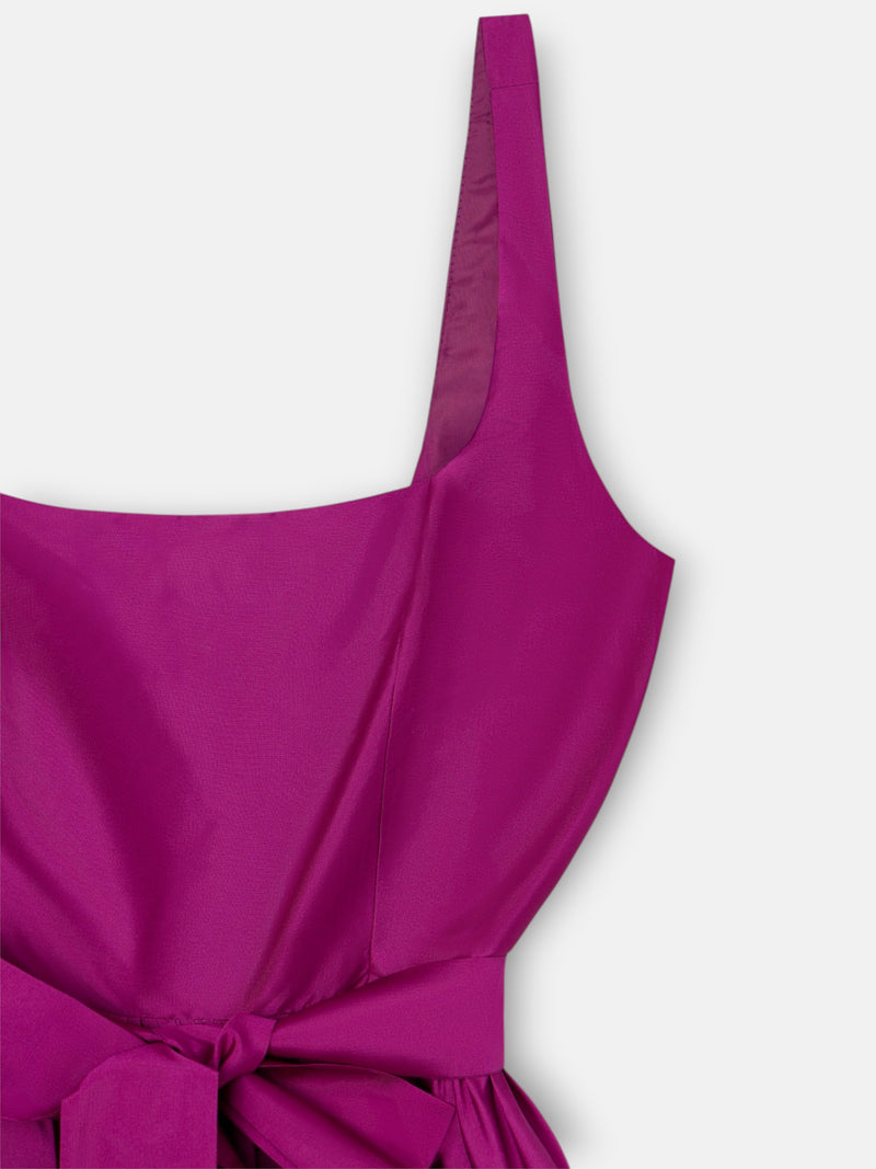 Vestido coleção de eventos tafetá roxo