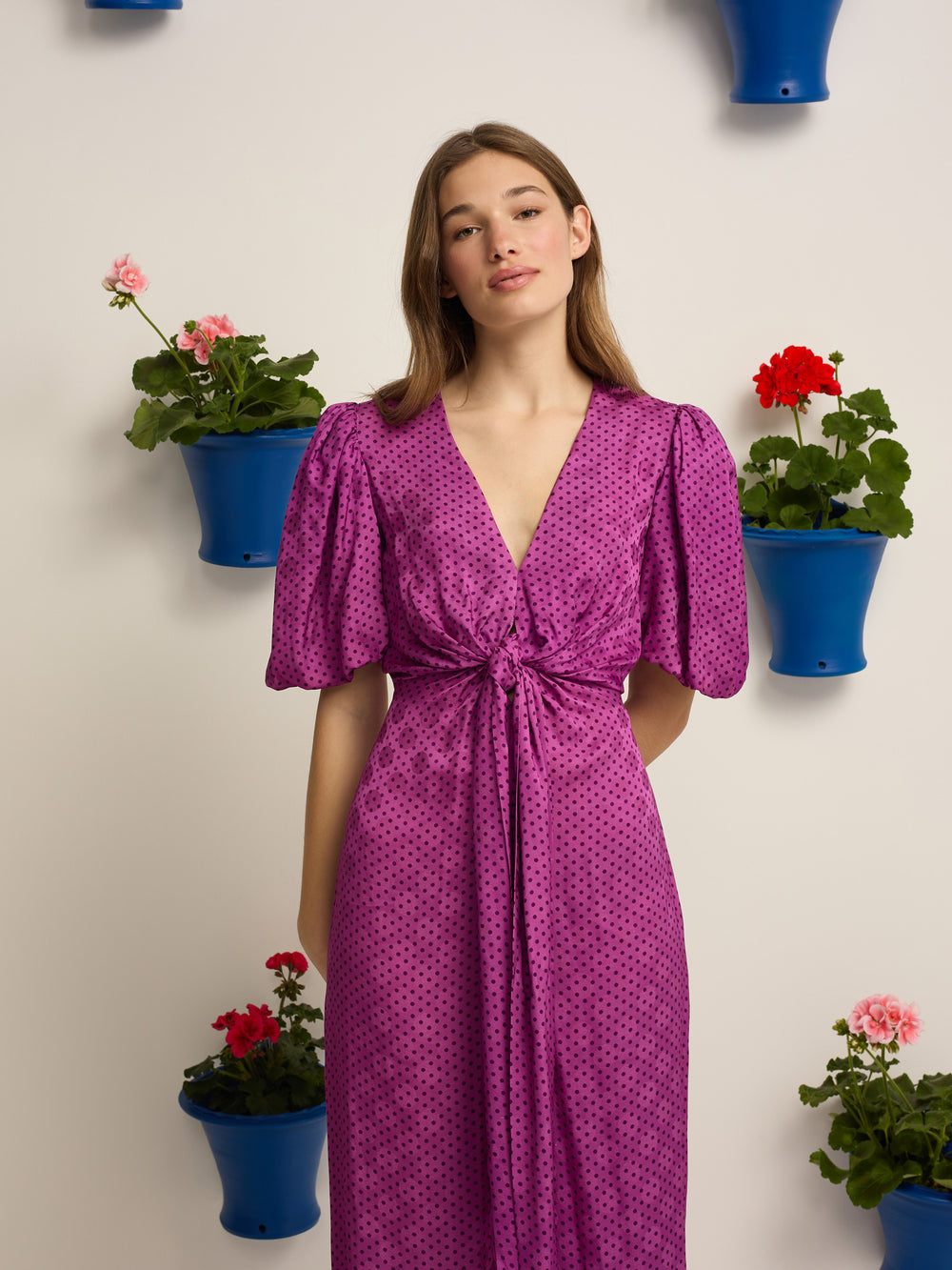 Mono event collection polka dot knot purple