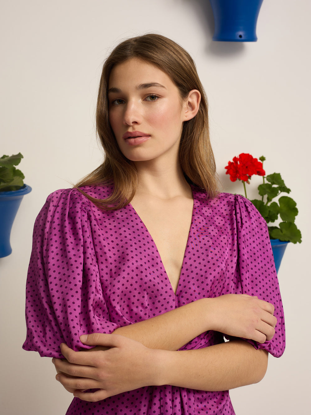 Mono event collection polka dot knot purple