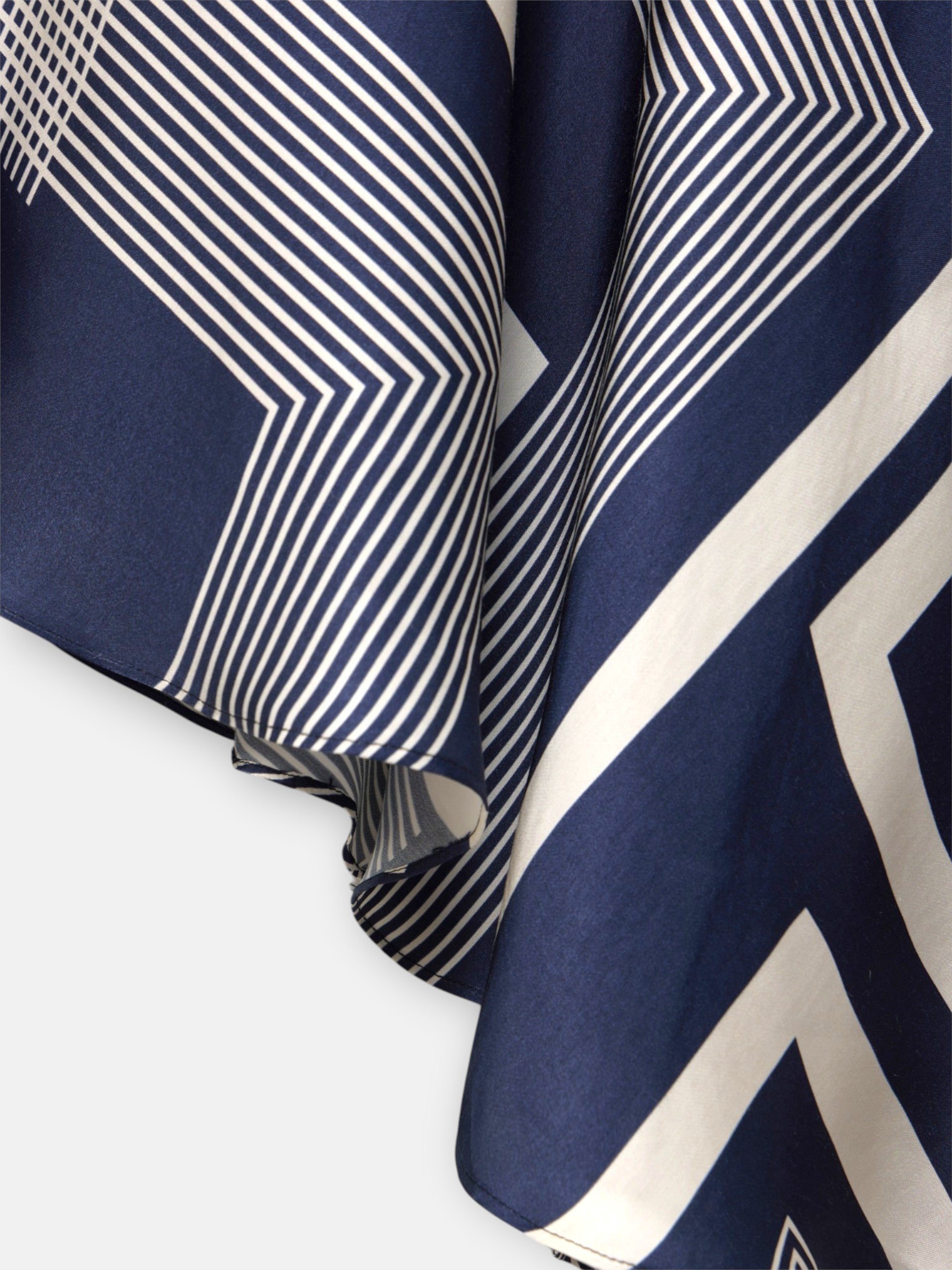 Vestido midi unique asimetrico estampado azul