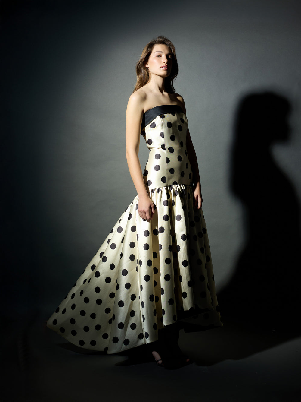 Vestido CaprilexSilbon lunar vainilla y negro