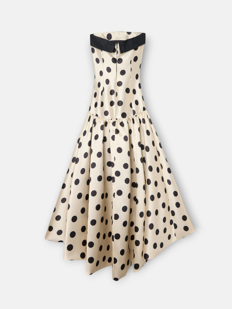 Robe CaprilexSilbon à pois vanille et noir