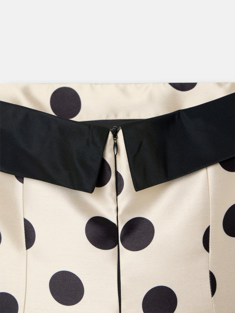 Robe CaprilexSilbon à pois vanille et noir