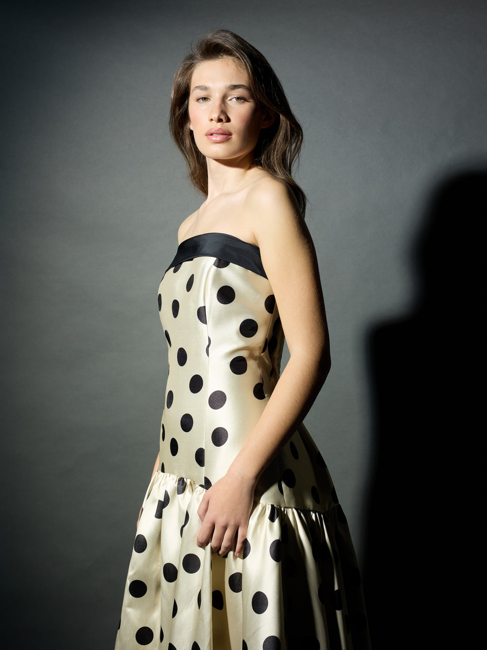 Vestido CaprilexSilbon lunar vainilla y negro