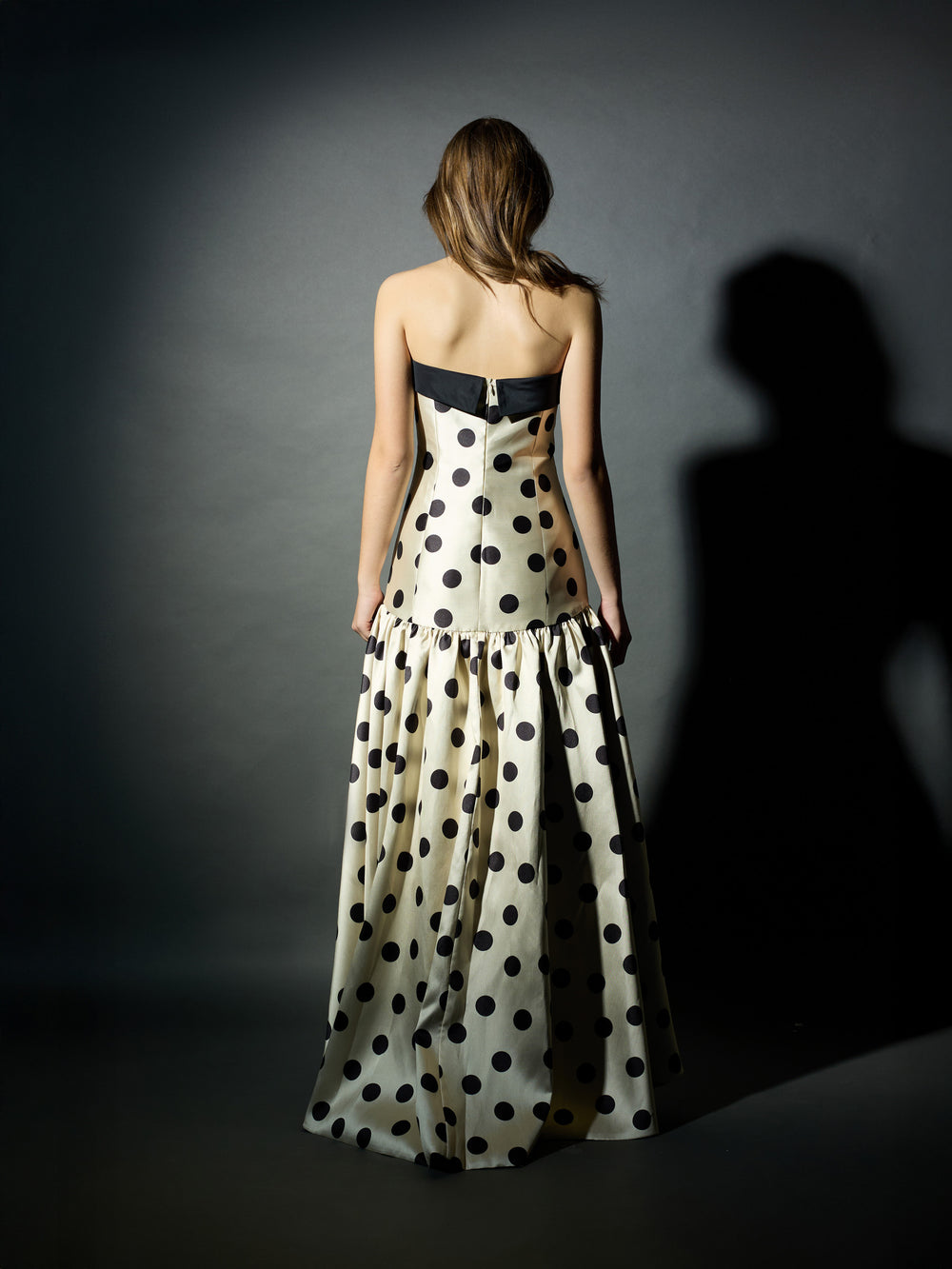 Vestido CaprilexSilbon lunar vainilla y negro