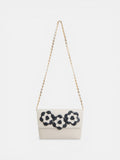 Bolso velada napa clutch crudo