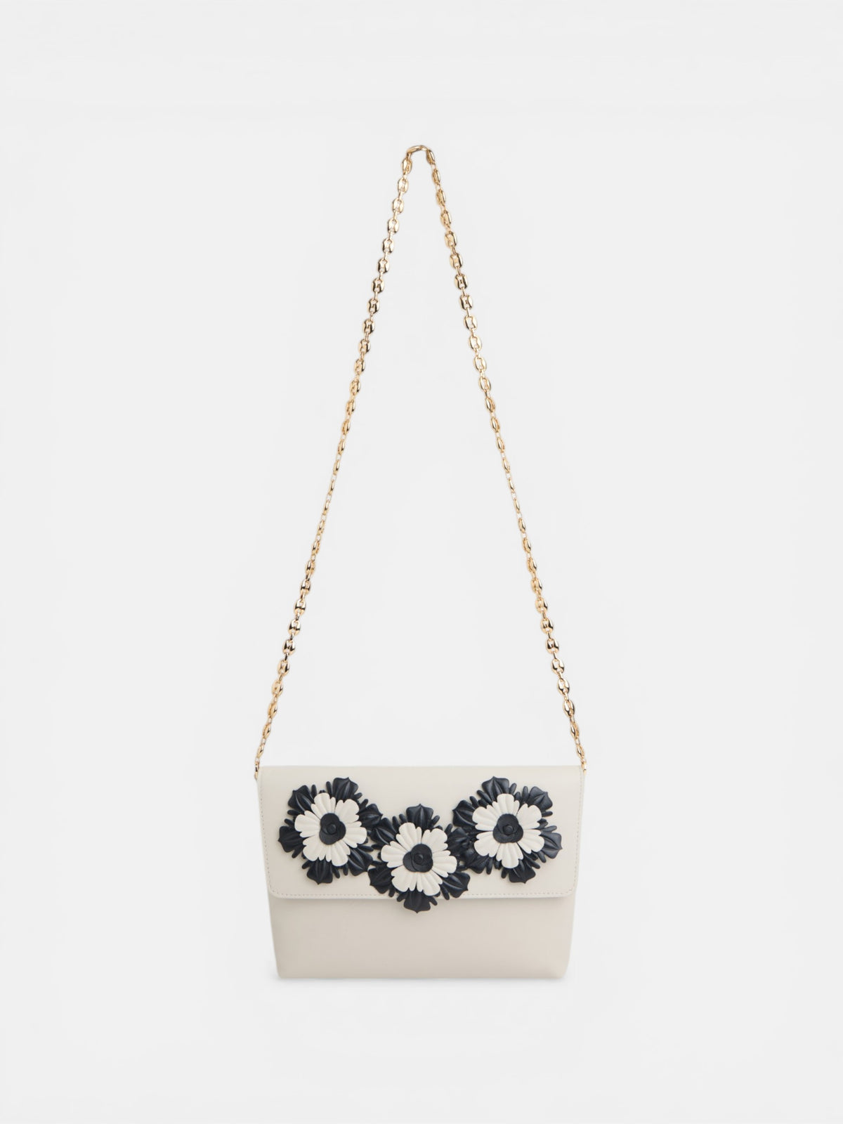 Bolso velada napa clutch crudo