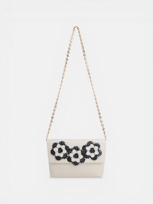 Bolso velada napa clutch crudo
