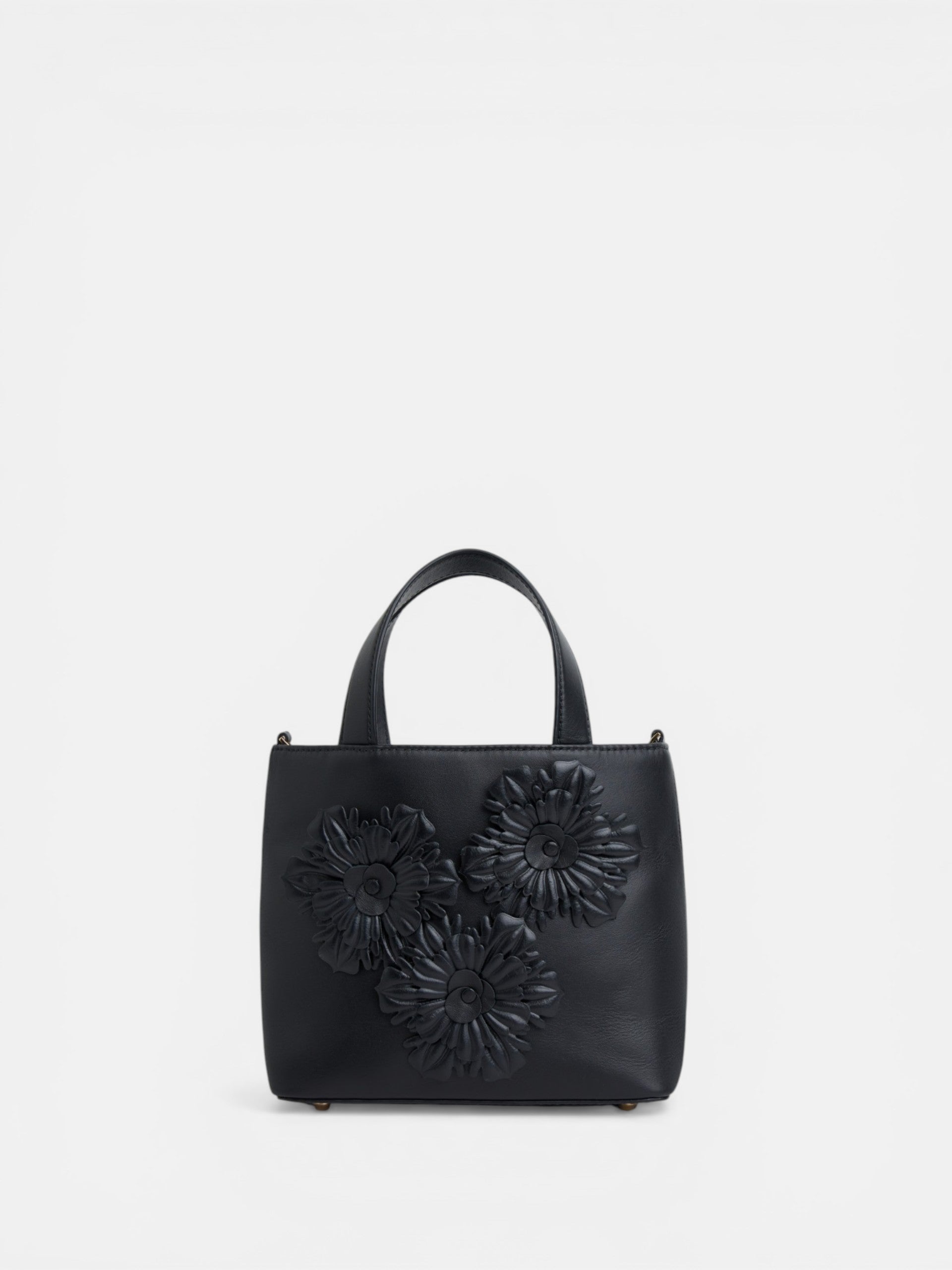 Sac de soirée en nappa noir à anses