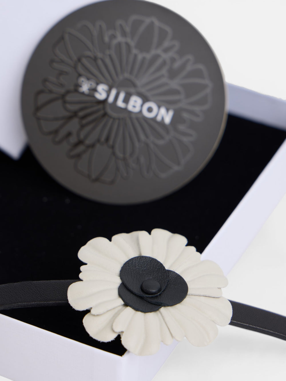 Brazalete velada flor napa bicolor