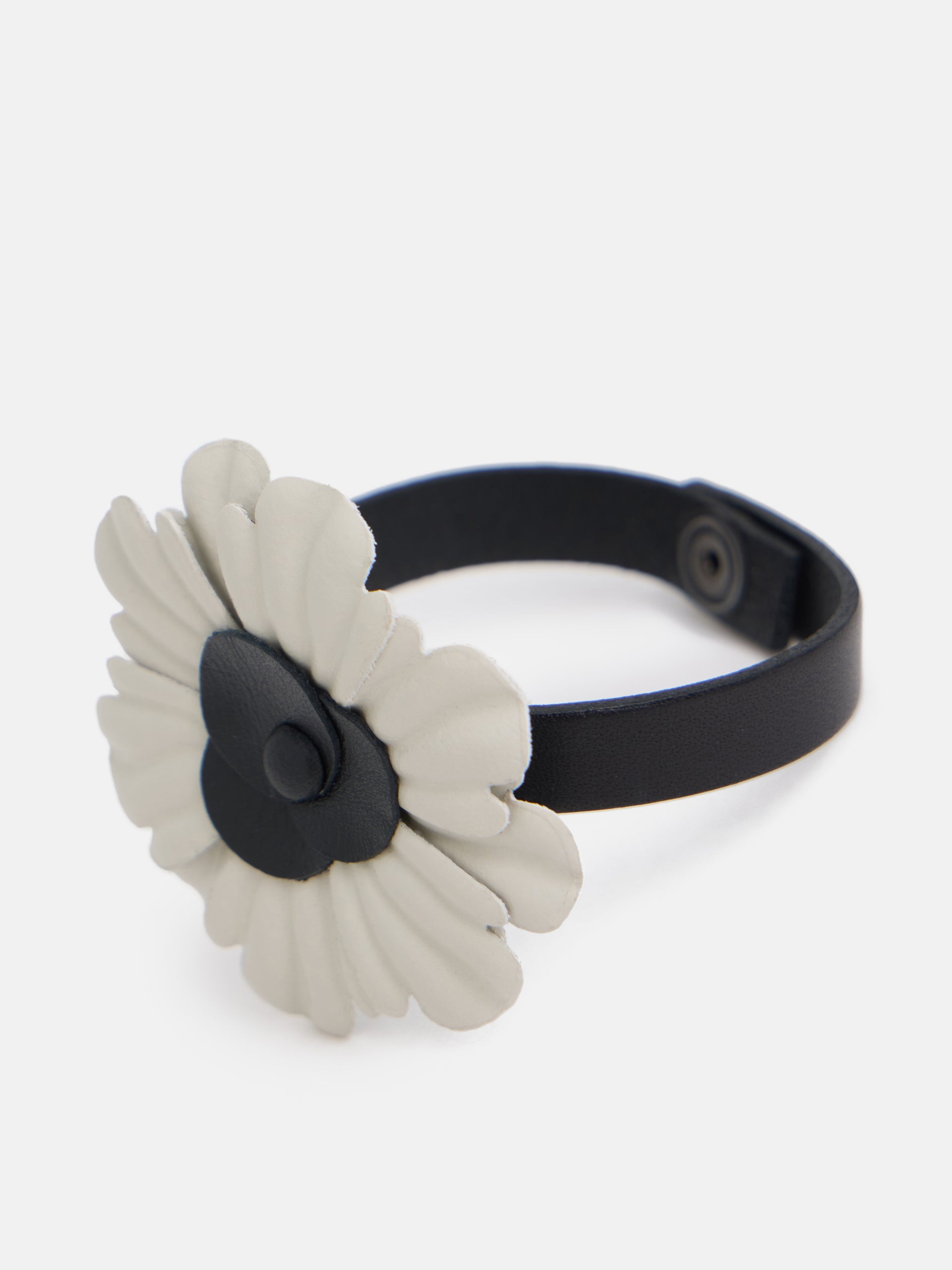 Brazalete velada flor napa bicolor