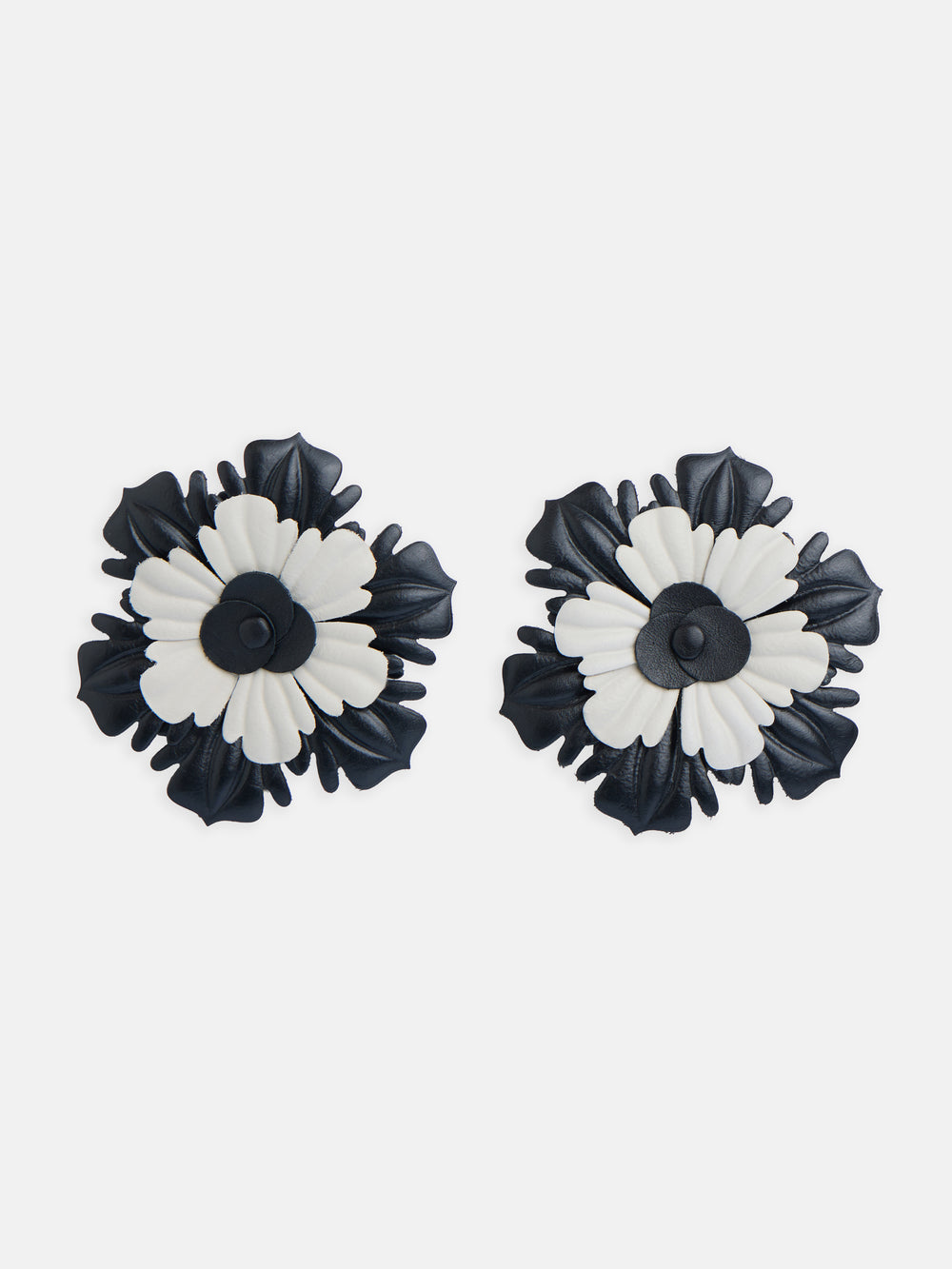 Pendientes velada flor napa bicolor