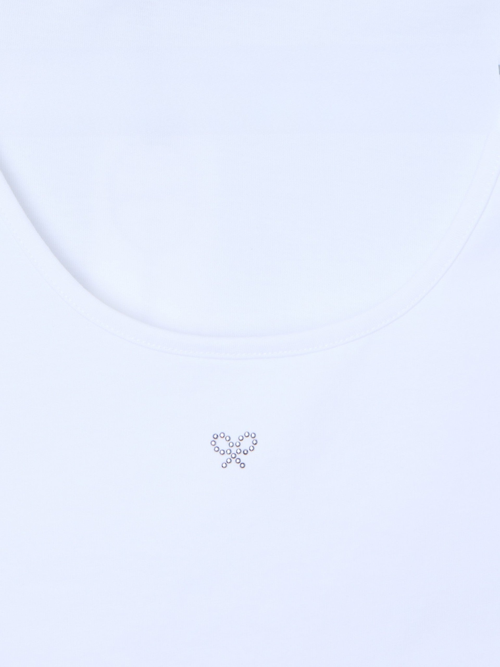 Débardeur femme blanc avec application en cristal
