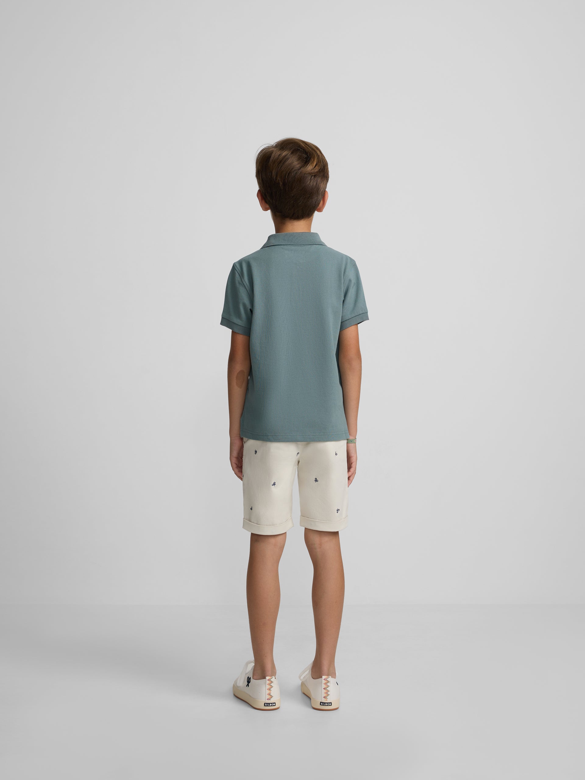 Bermuda enfant petit multiraquette bleu pierre