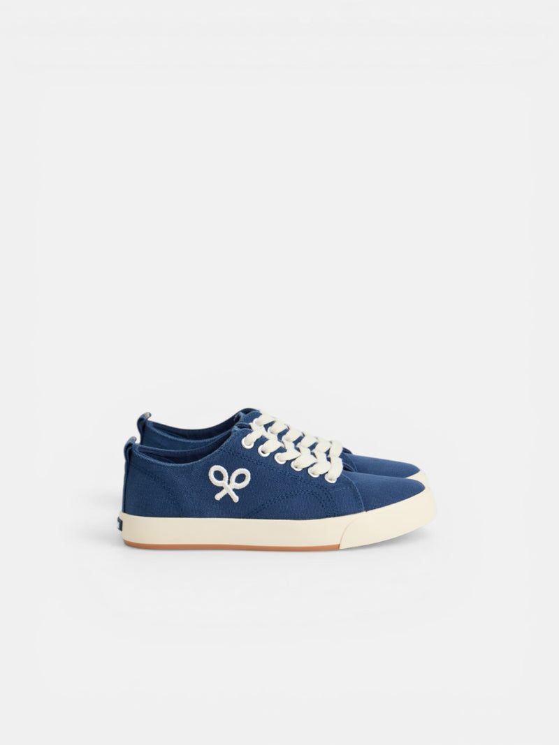 Zapatilla kids clasica lona azul marino