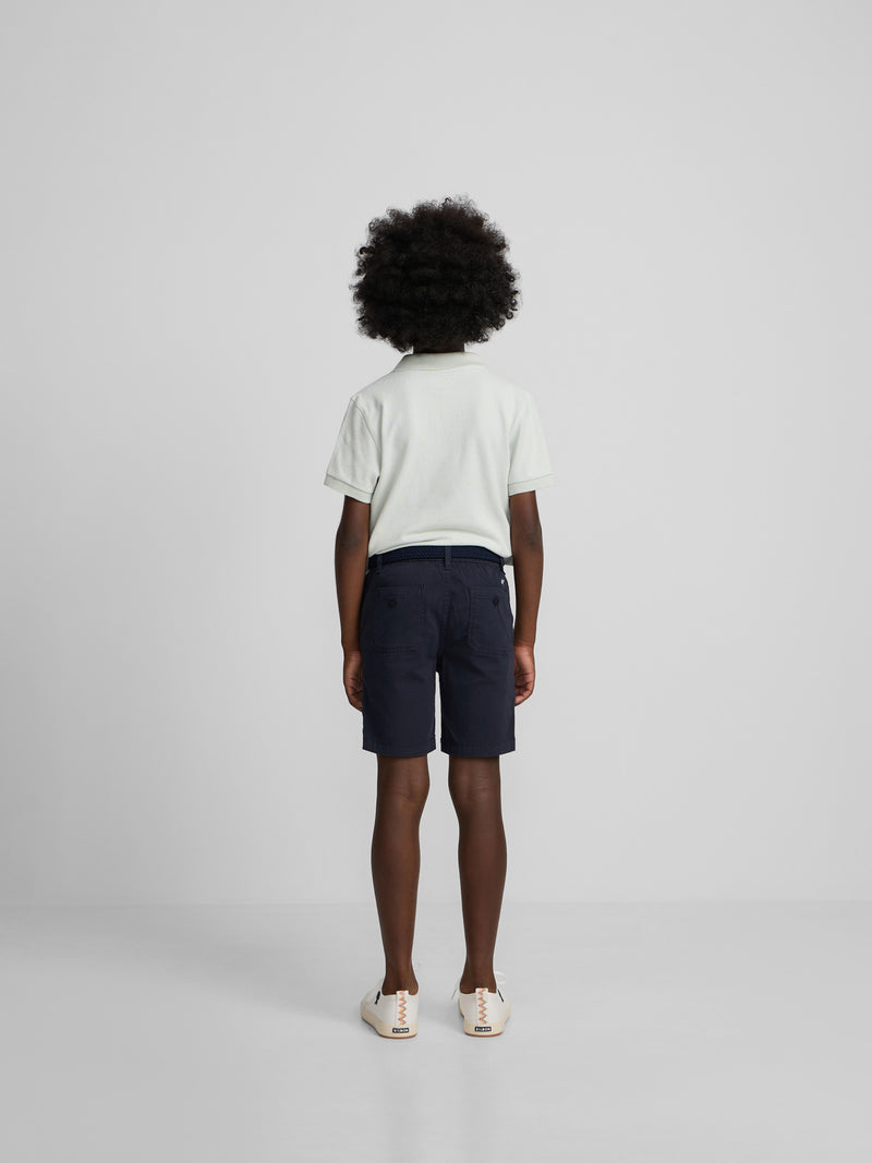 Bermuda enfant sport bleu marine