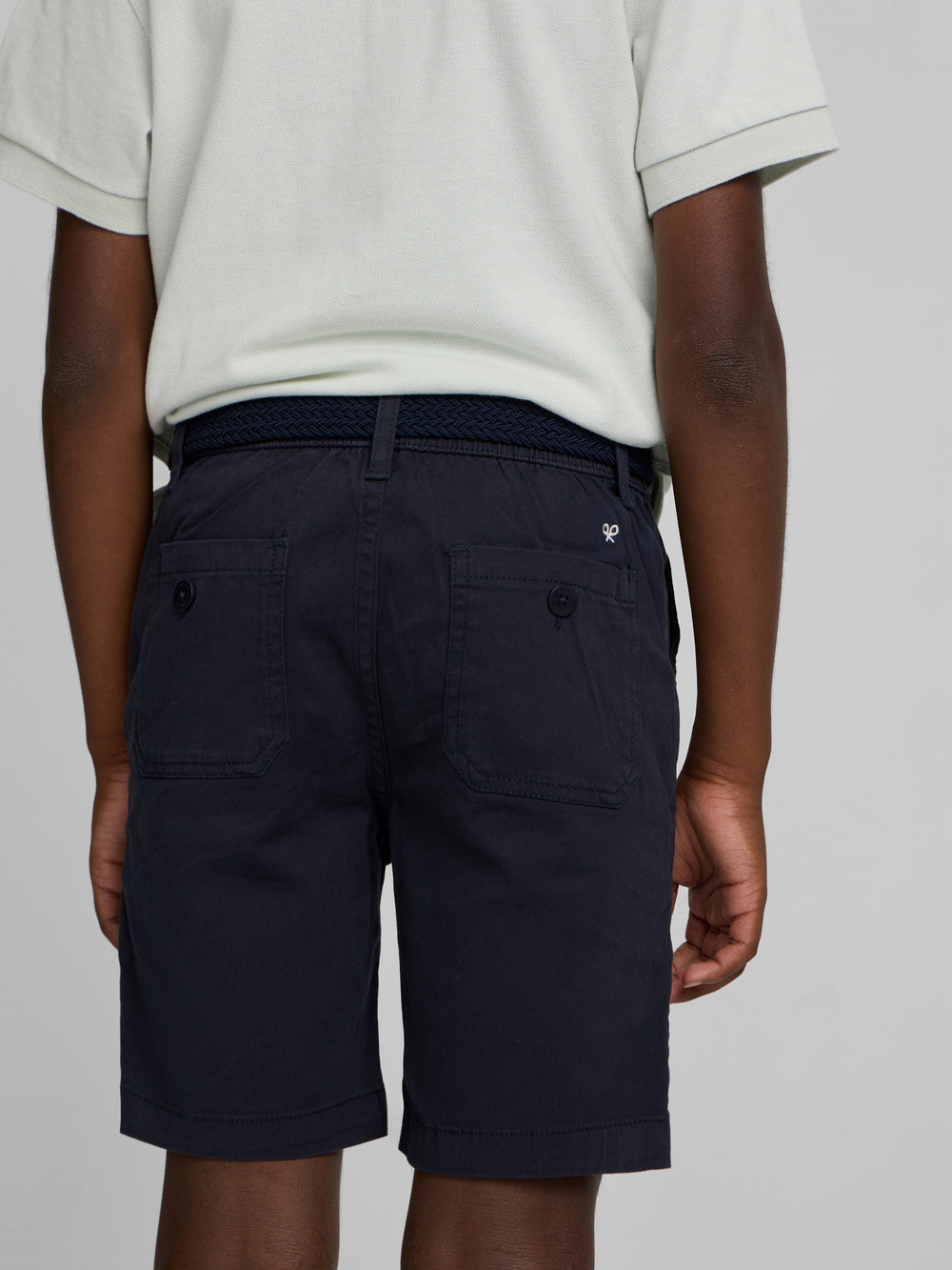 Navy blue kids' sport Bermuda
